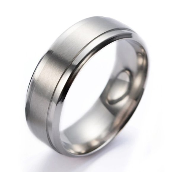 Other - Silver tone ring band 8mm wide